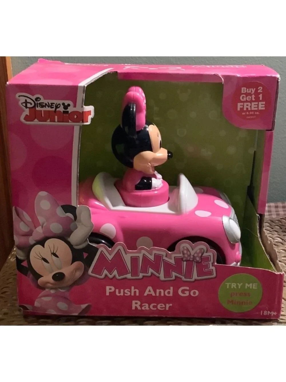 Disney Junior Minnie Mouse Push And Go Racer -- NIB